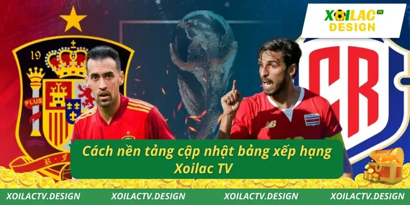 Cách nền tảng cập nhật bảng xếp hạng Xoilac TV